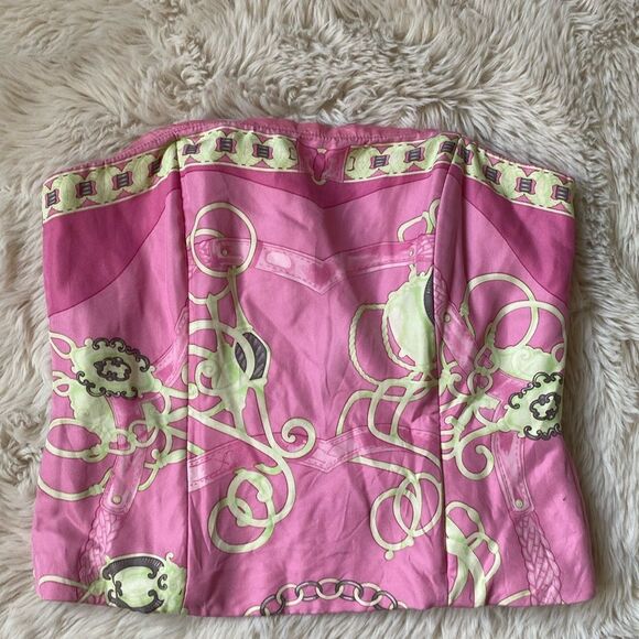 J. McLaughlin Vintage Pink Silk Bustier Size 6 - Picture 1 of 6